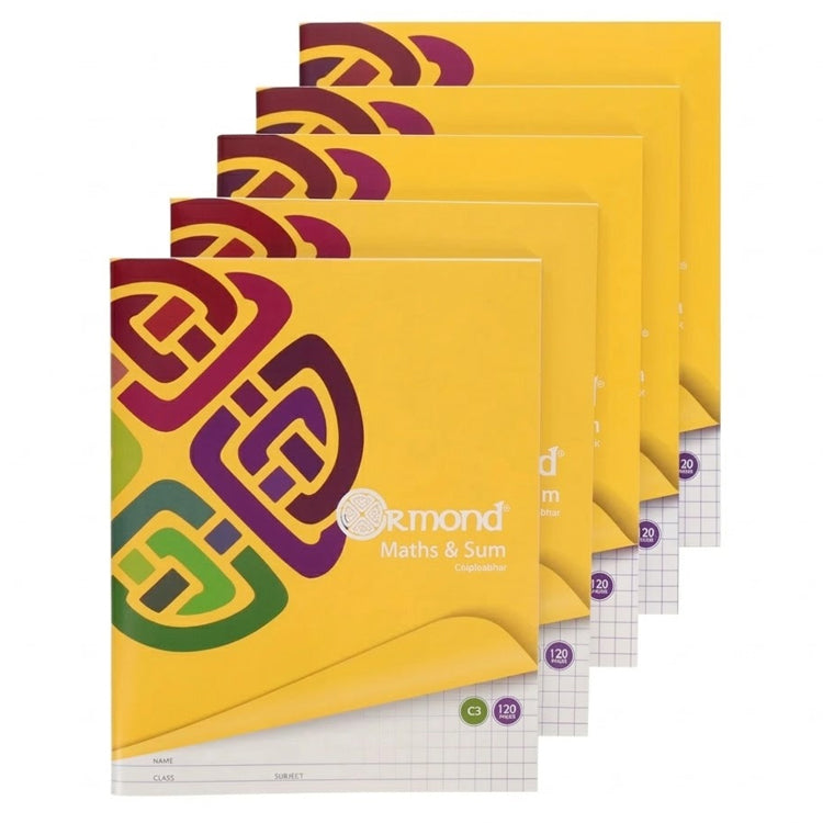 Ormond 5 Pack 120pg C3 Sum Copy Book