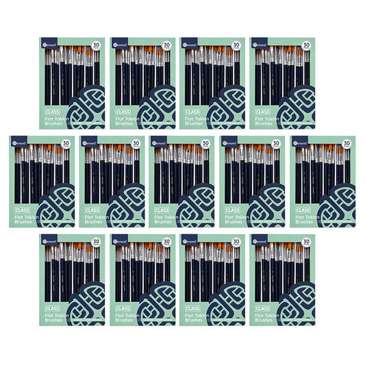 Ormond 30 Pack Flat Taklon Brushes Class Collection